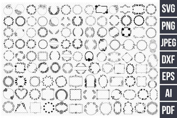 Download 110+ Floral Wreath Svg Bundle, Floral - Floral wreath Collection