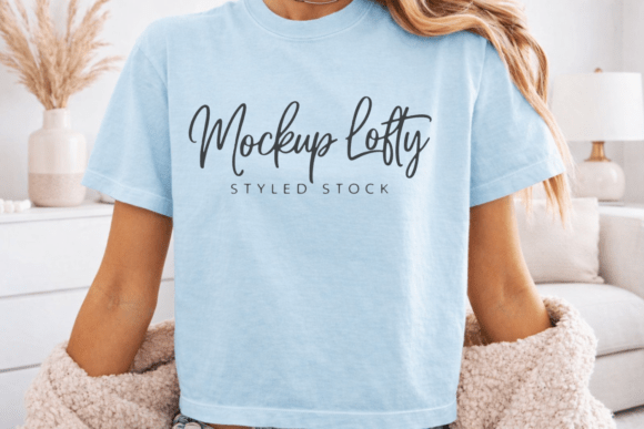 Download Comfort Colors 3023CL Chambray Mockup - Premium Resources