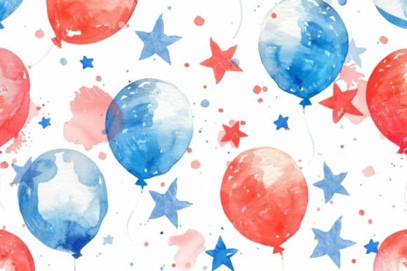 Download Festive Watercolor Balloons and Stars - Festive watercolor Collection