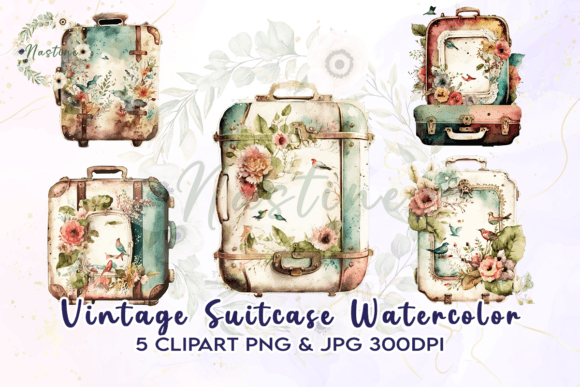 Download Suitcase Watercolor Clipart - Suitcase watercolor Collection