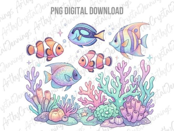 Download Pastel Under the Sea Coral Reef PNG - Pastel Collection